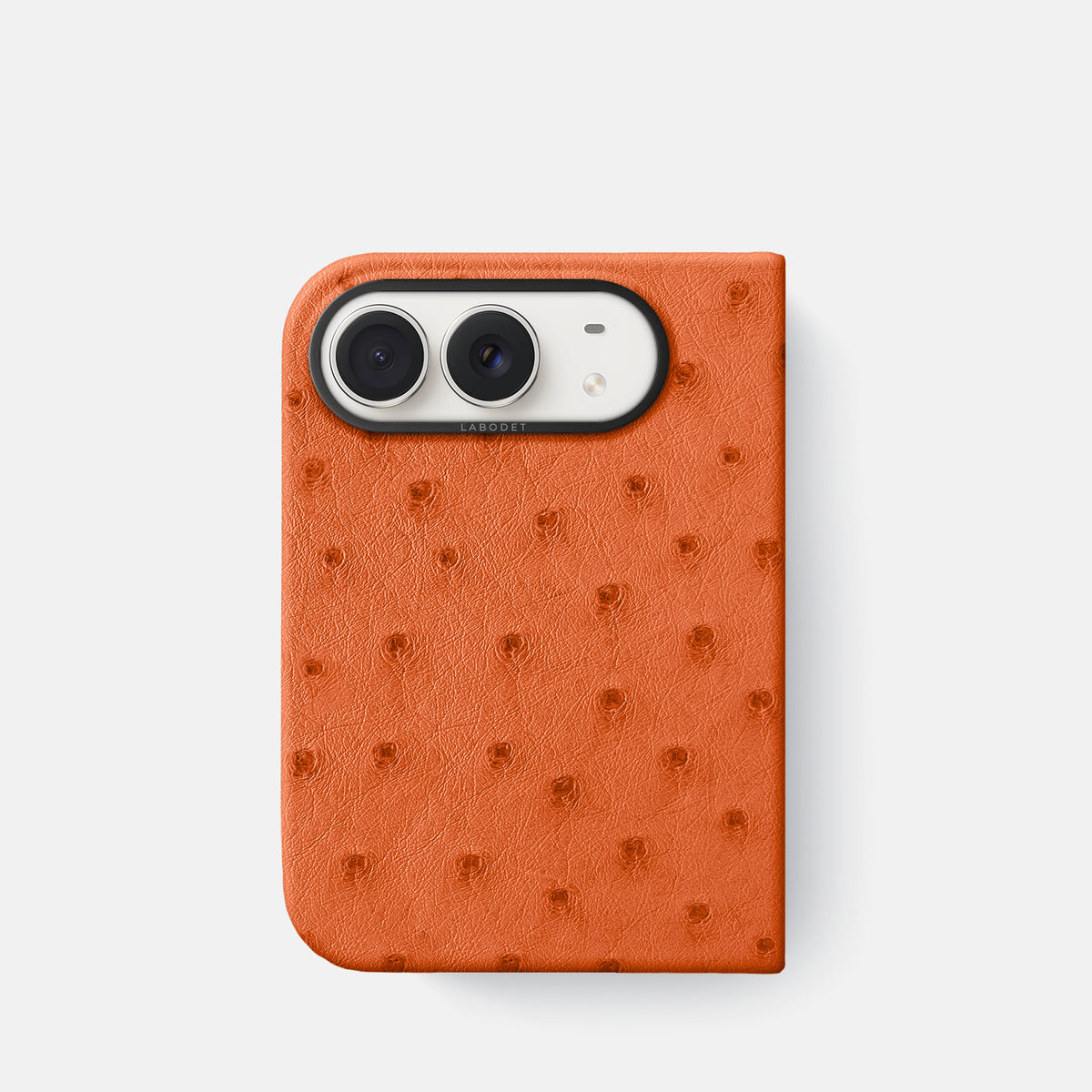 Classic Case For iPhone Duo In Ostrich -1 | Orange-Black