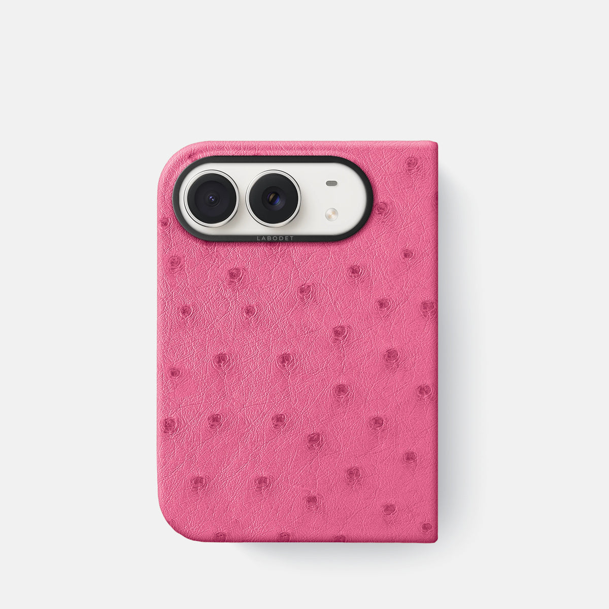 Classic Case For iPhone Duo In Ostrich -1 | Pink-Black