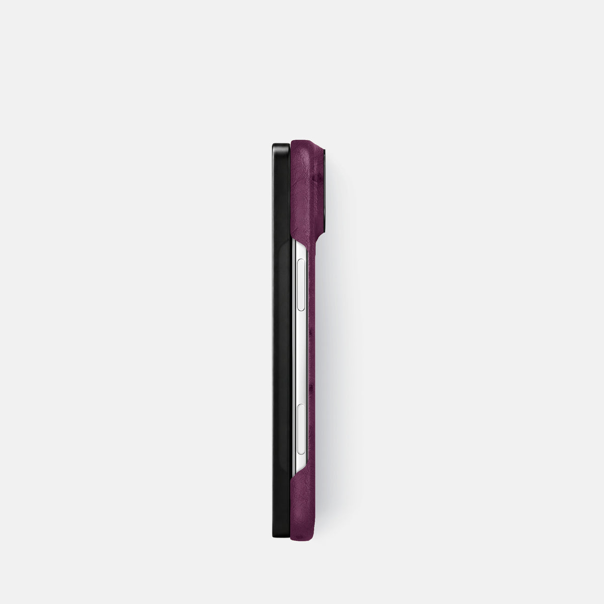 Classic Case For iPhone Duo In Ostrich -3 | Purple-Black