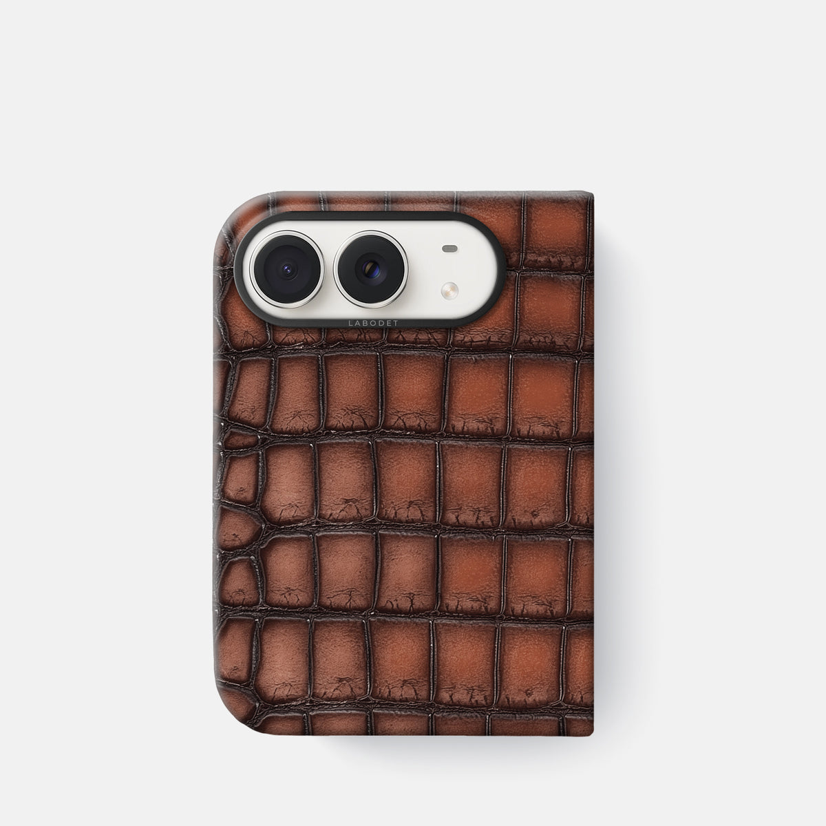 Classic Case For iPhone Duo In Patina Alligator -1 | Baobab-Black