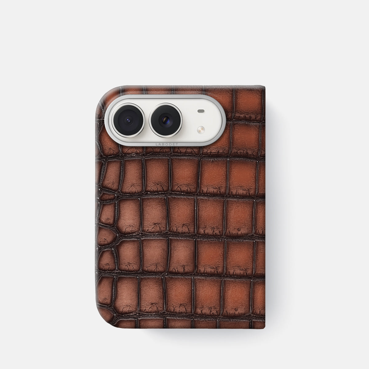 Classic Case For iPhone Duo In Patina Alligator -1 | Baobab-Steel