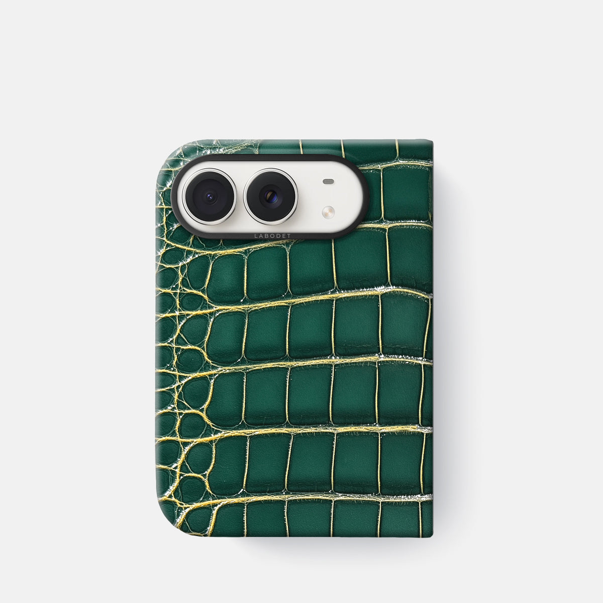Classic Case For iPhone Duo In Patina Alligator -1 | Cambridge-Black