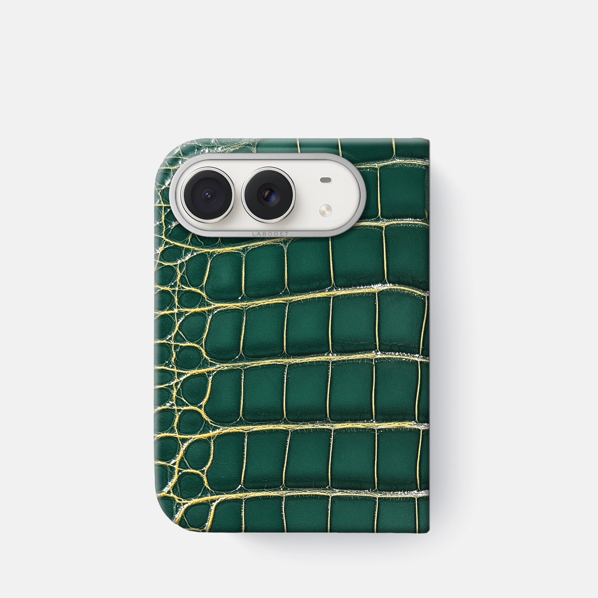 Classic Case For iPhone Duo In Patina Alligator -1 | Cambridge-Steel