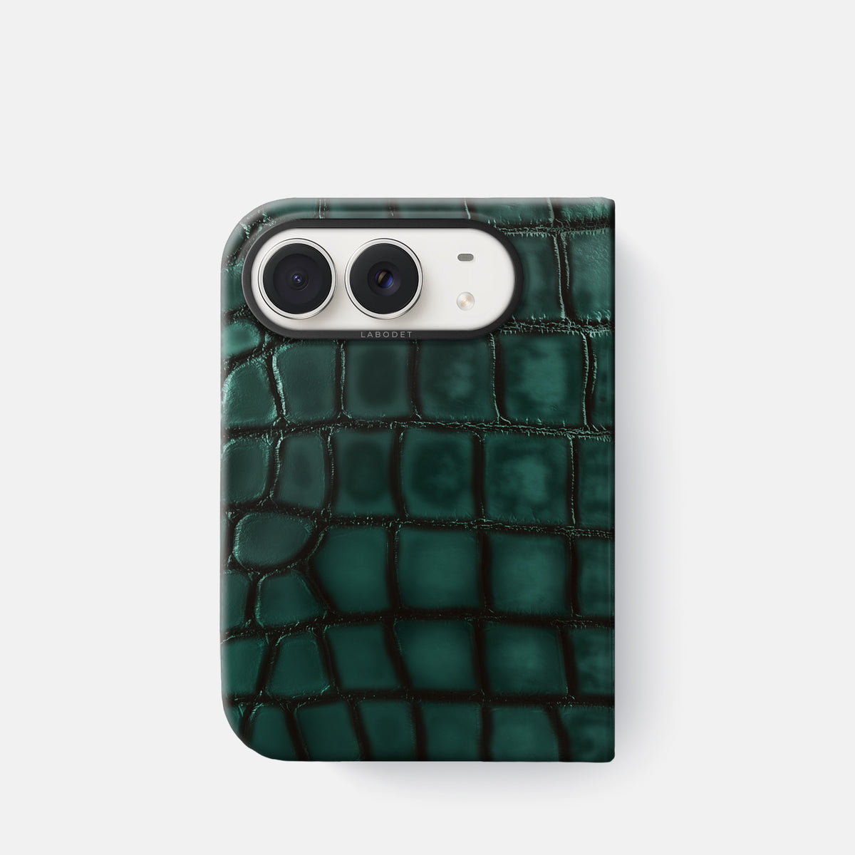 Classic Case For iPhone Duo In Patina Alligator -1 | Green-Black