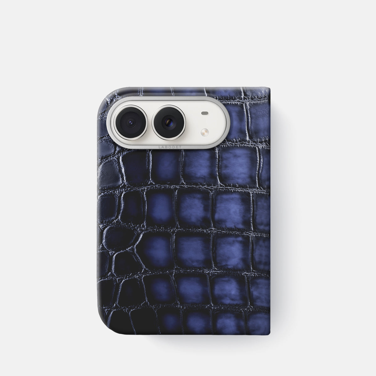 Classic Case For iPhone Duo In Patina Alligator -1 | Havana-Blue-Steel