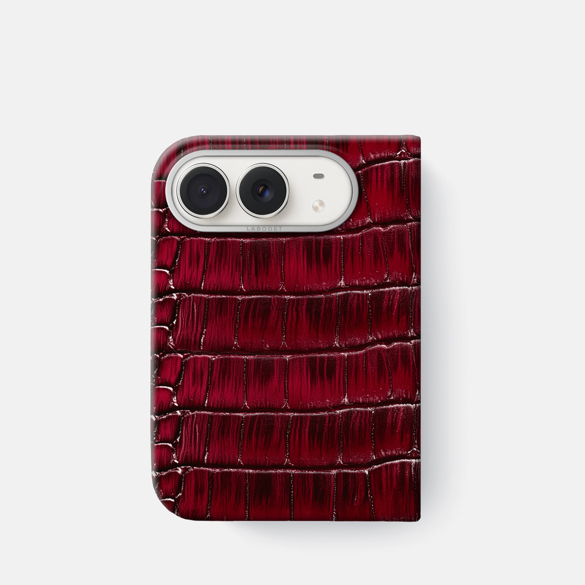 Classic Case For iPhone Duo In Patina Alligator -1 | Havana-Burgundy-Steel