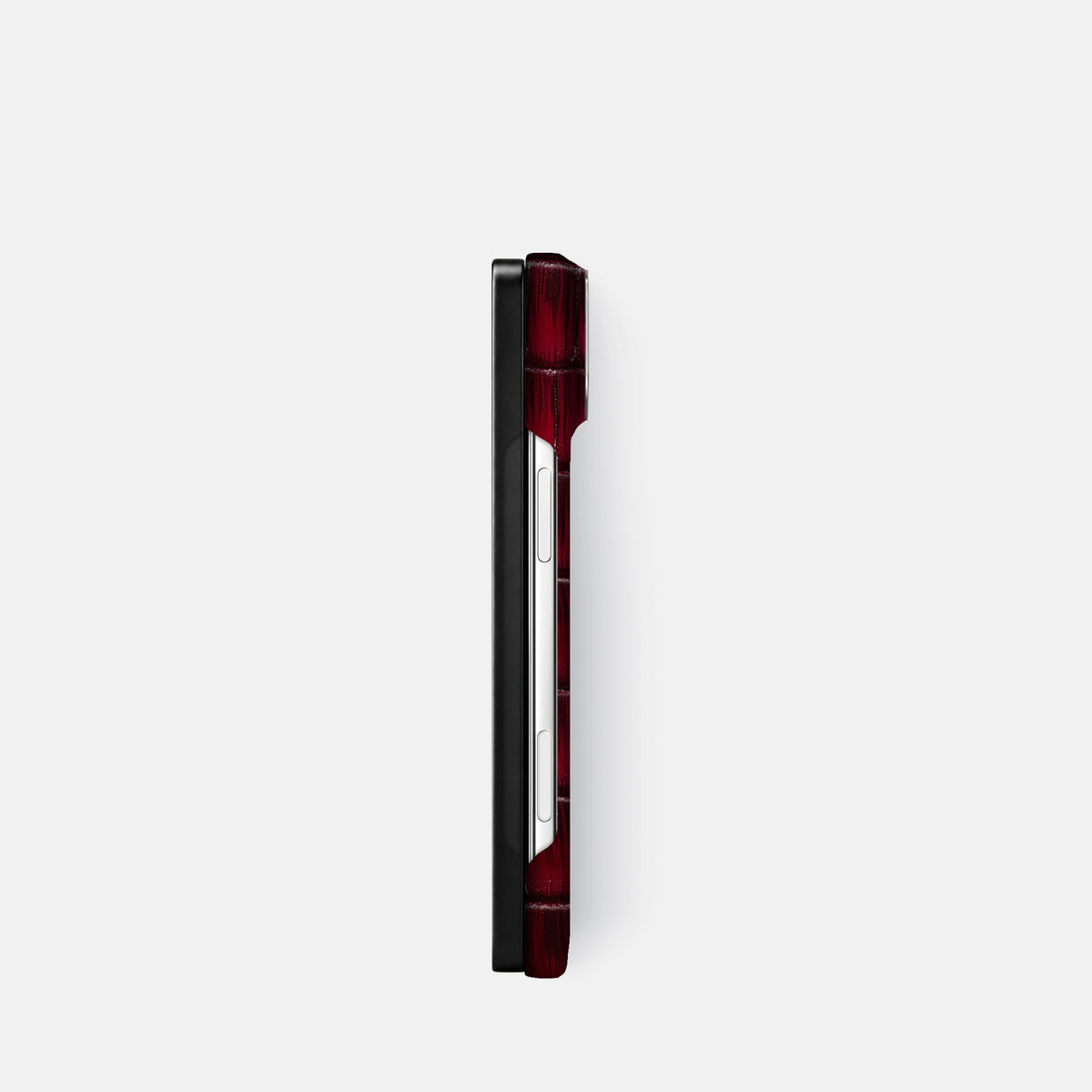 Classic Case For iPhone Duo In Patina Alligator -3 | Havana-Burgundy-Steel