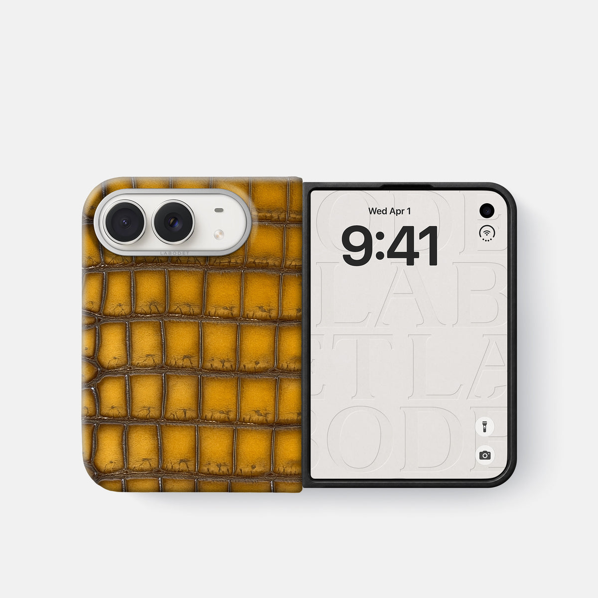Classic Case For iPhone Duo In Patina Alligator -2 | Sydney-Steel