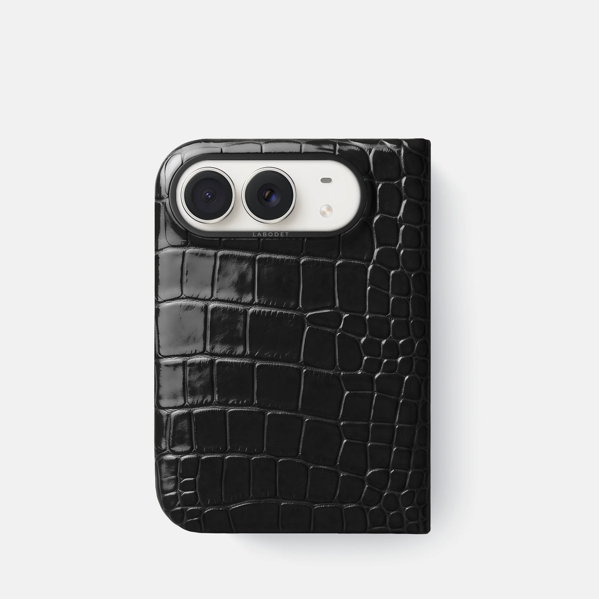 Classic Case For iPhone Duo In Shiny Alligator -1 | Black-Black