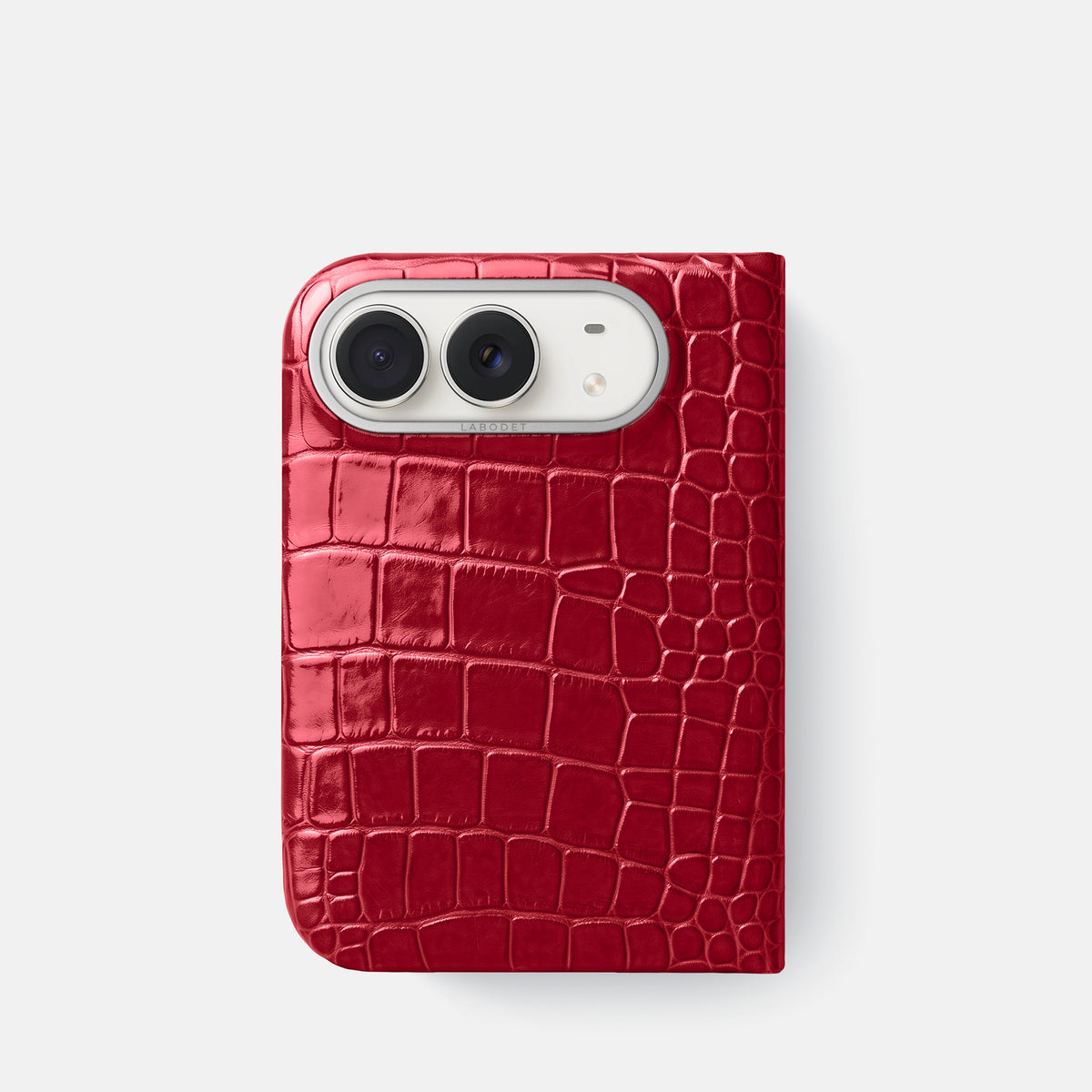 Classic Case For iPhone Duo In Shiny Alligator -1 | Cherry-Steel