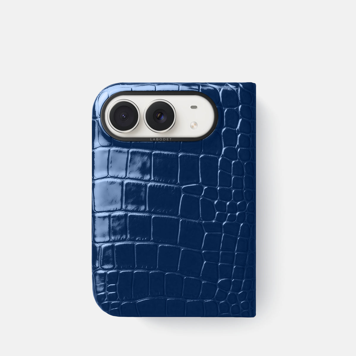 Classic Case For iPhone Duo In Shiny Alligator -1 | Mediterranean-Black