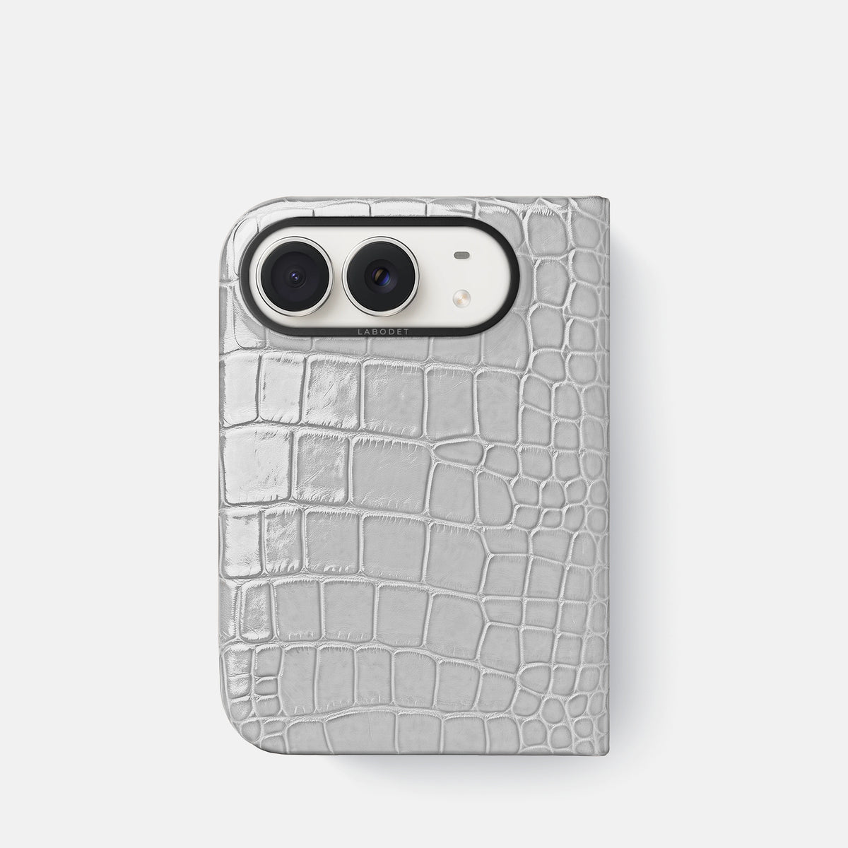 Classic Case For iPhone Duo In Shiny Alligator -1 | White-Black