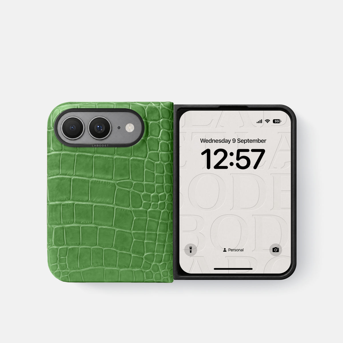 Classic Case For iPhone Ultra In Alligator -2 | Apple-Green-Black