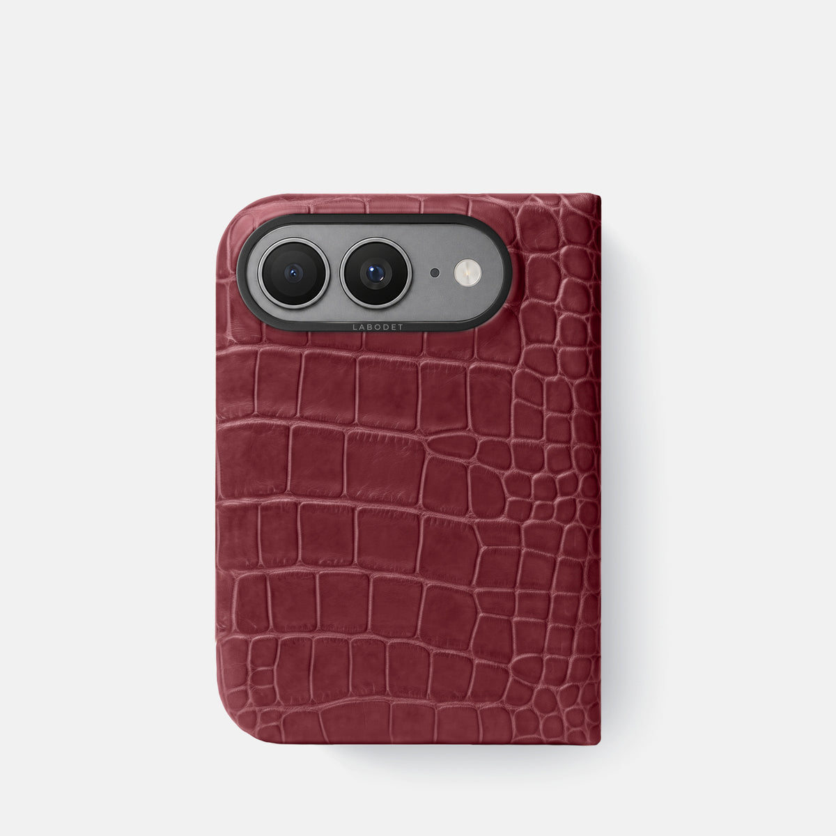 Classic Case For iPhone Ultra In Alligator -1 | Burgundy-Black