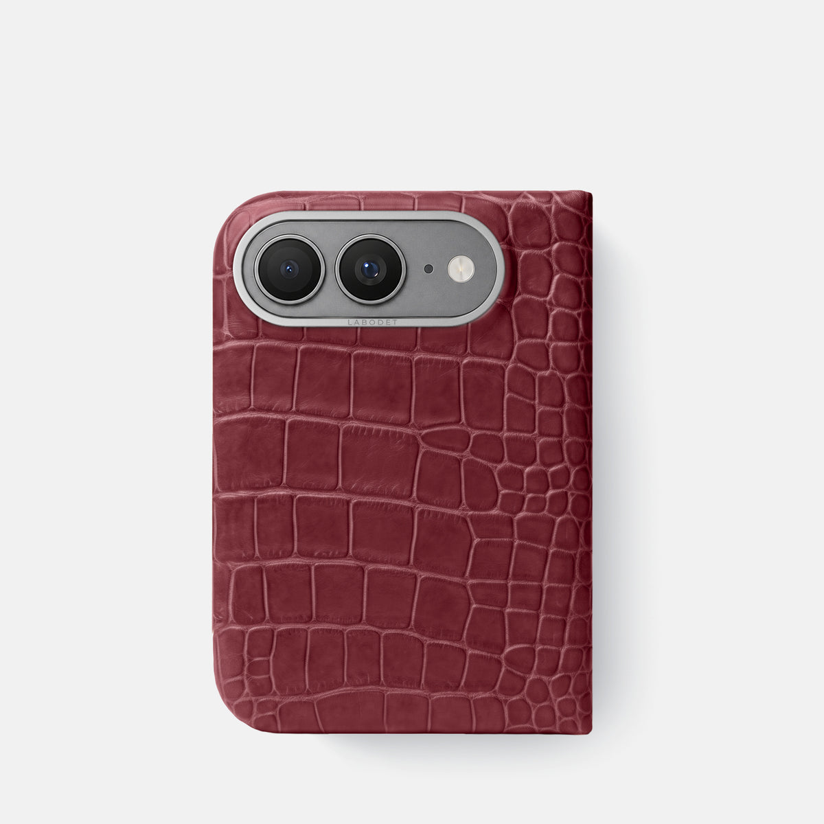 Classic Case For iPhone Ultra In Alligator -1 | Burgundy-Steel