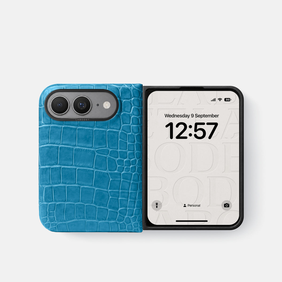 Classic Case For iPhone Ultra In Alligator -2 | Curaçao-Blue-Black