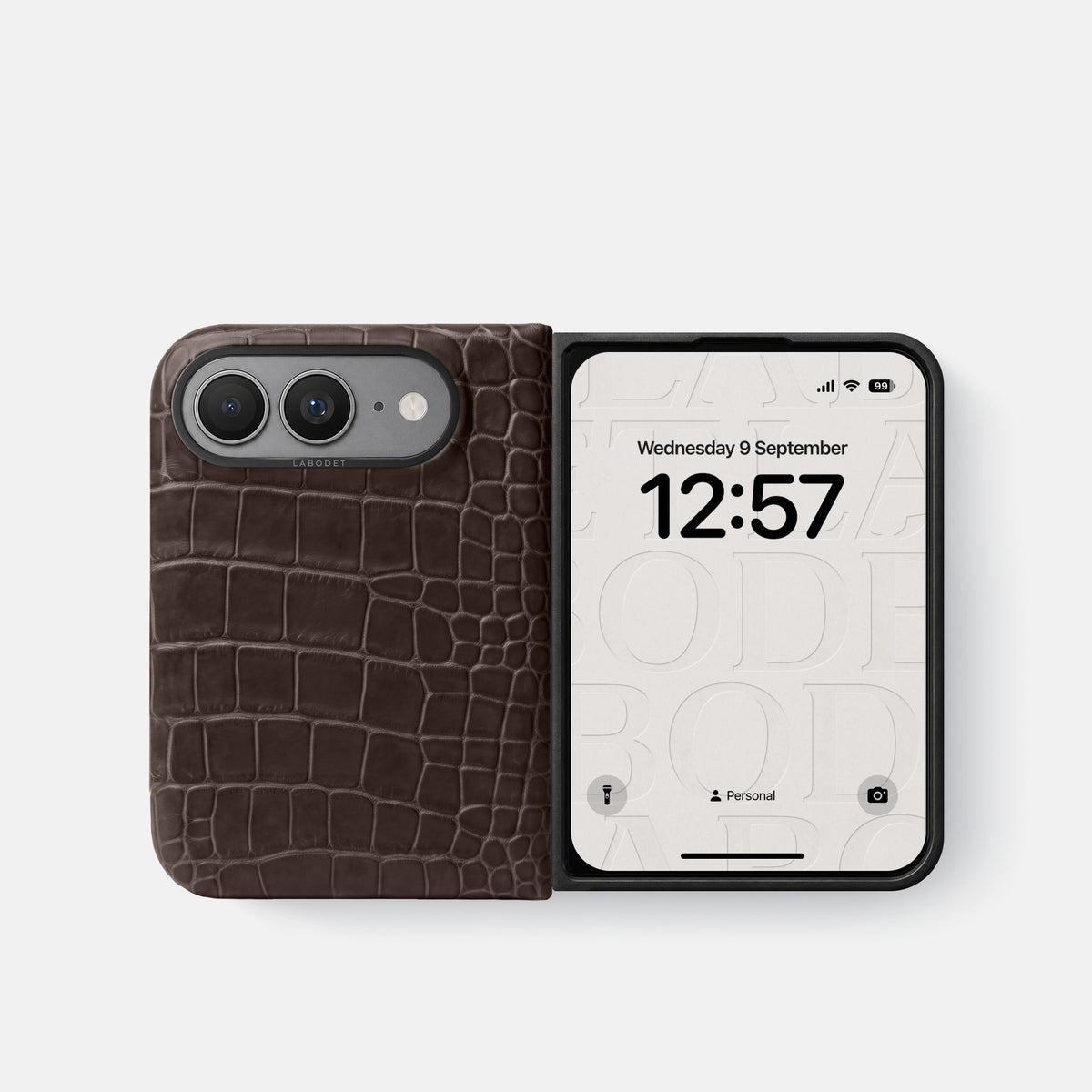 Classic Case For iPhone Ultra In Alligator -2 | Dark-Brown-Black