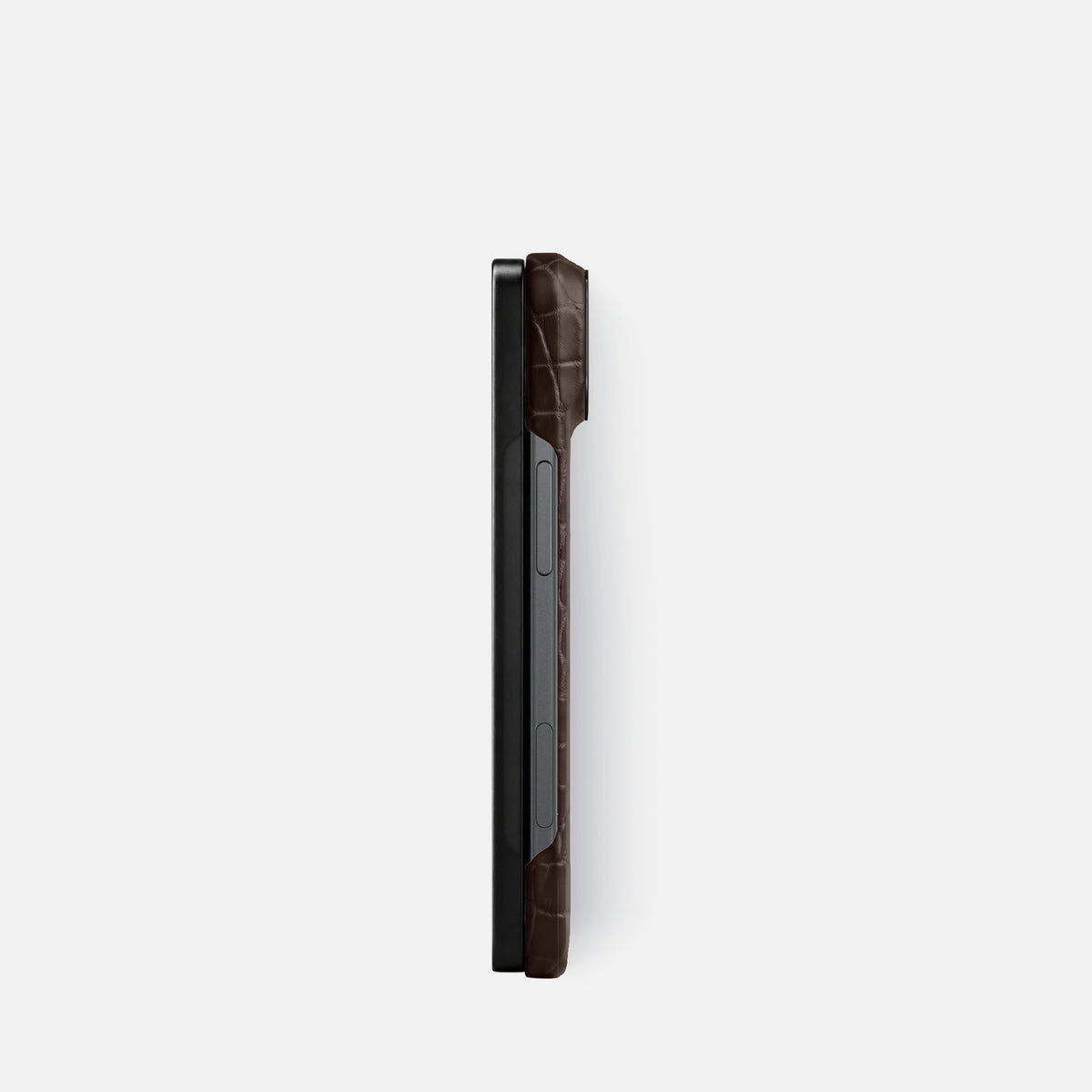 Classic Case For iPhone Ultra In Alligator -3 | Dark-Brown-Black