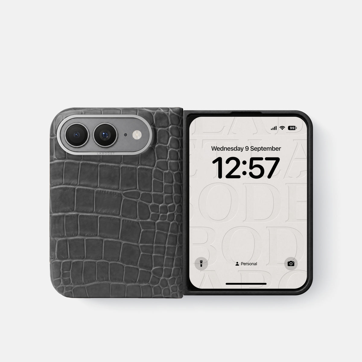 Classic Case For iPhone Ultra In Alligator -2 | Grey-Steel