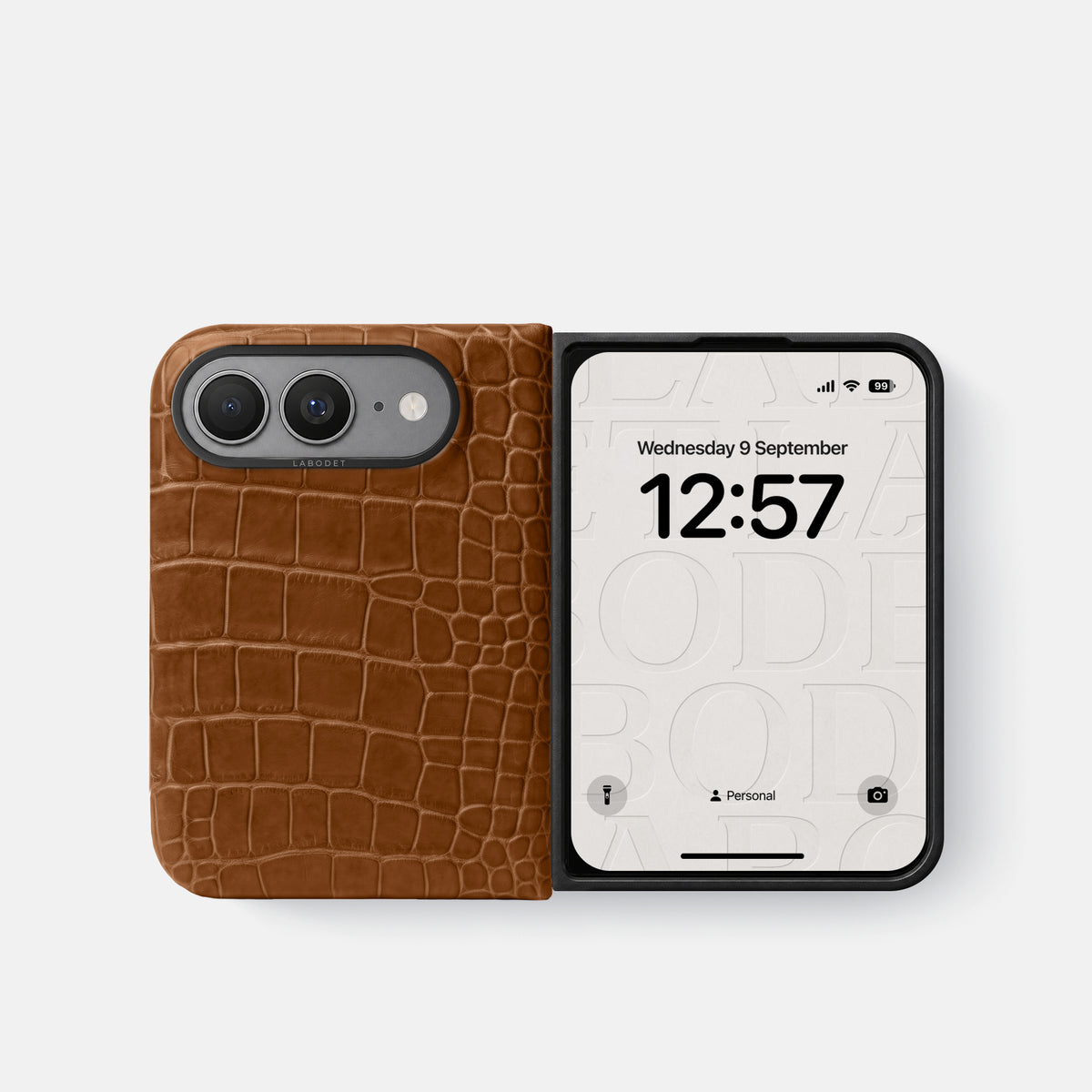 Classic Case For iPhone Ultra In Alligator -2 | Honey-Black