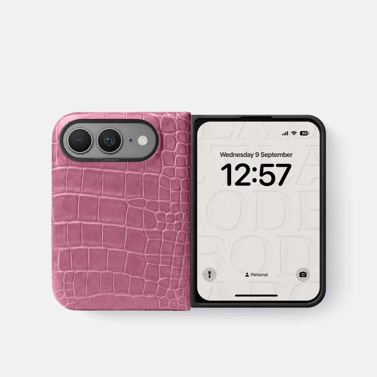 Classic Case For iPhone Ultra In Alligator -2 | Pink-Lagoon-Black