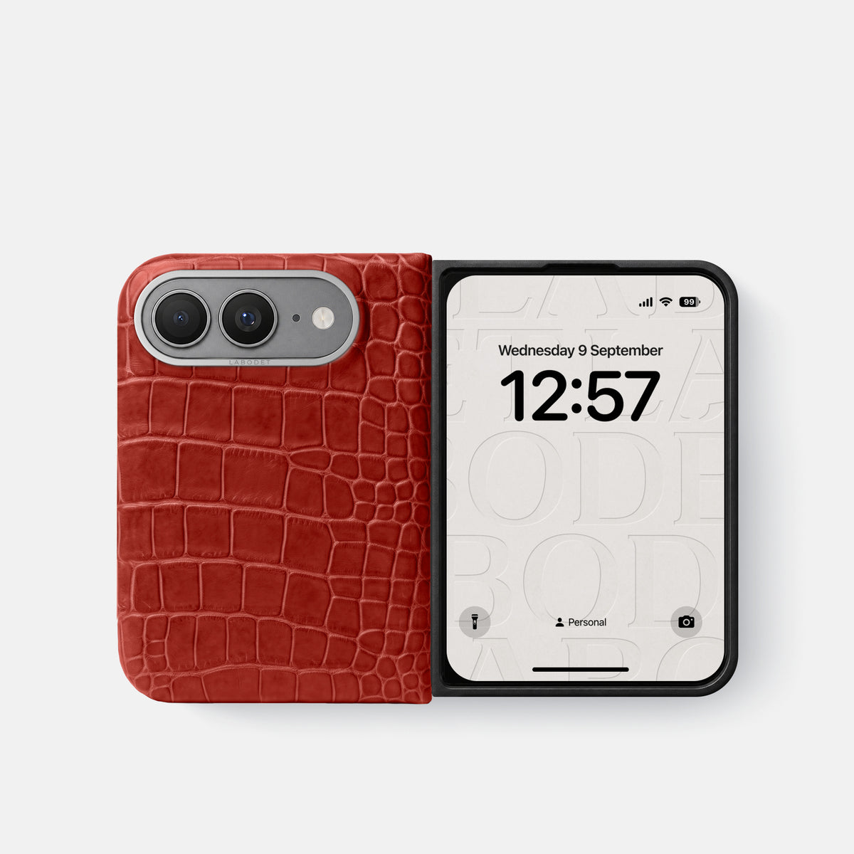 Classic Case For iPhone Ultra In Alligator -2 | Red-Steel