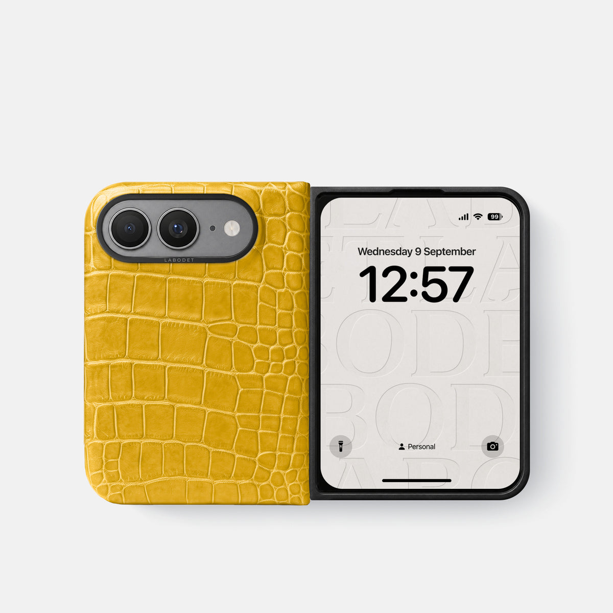 Classic Case For iPhone Ultra In Alligator -2 | Yellow-Black