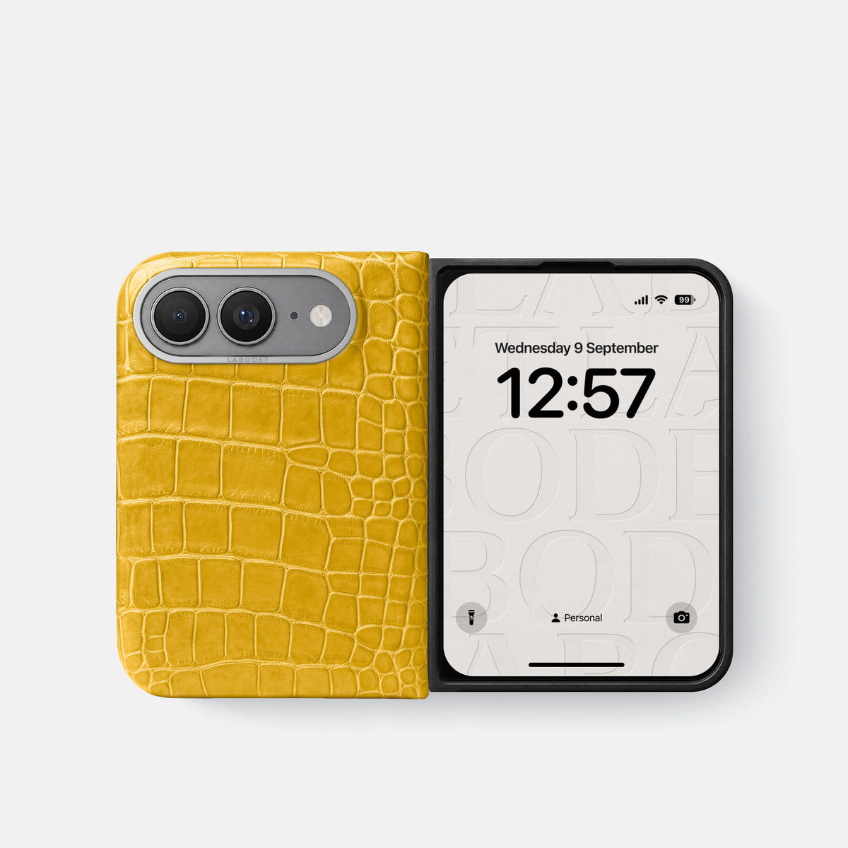 Classic Case For iPhone Ultra In Alligator -2 | Yellow-Steel