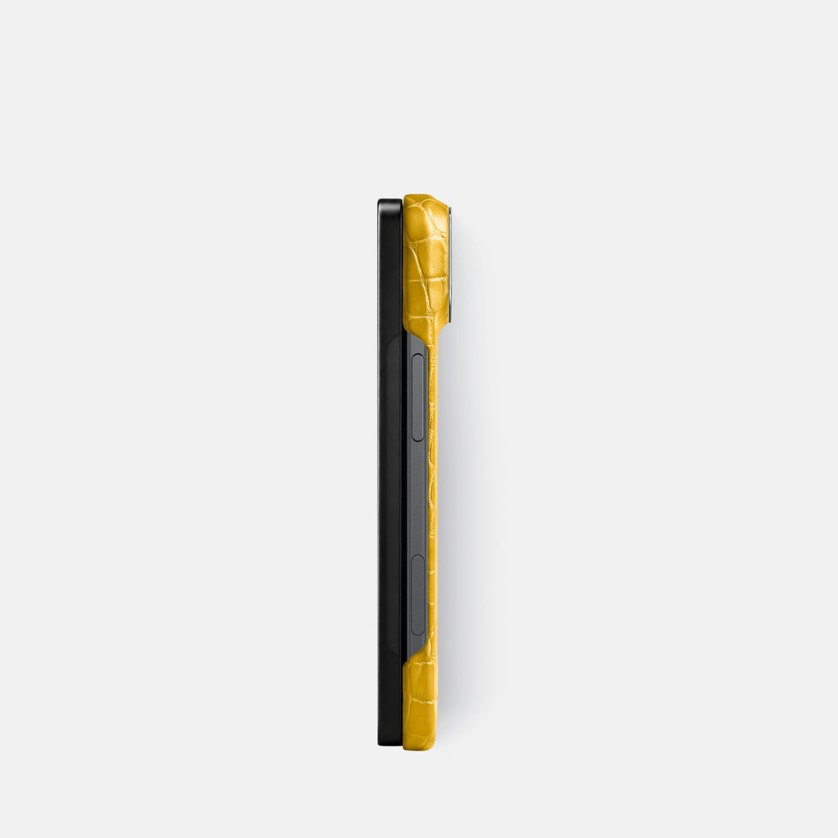 Classic Case For iPhone Ultra In Alligator -3 | Yellow-Steel