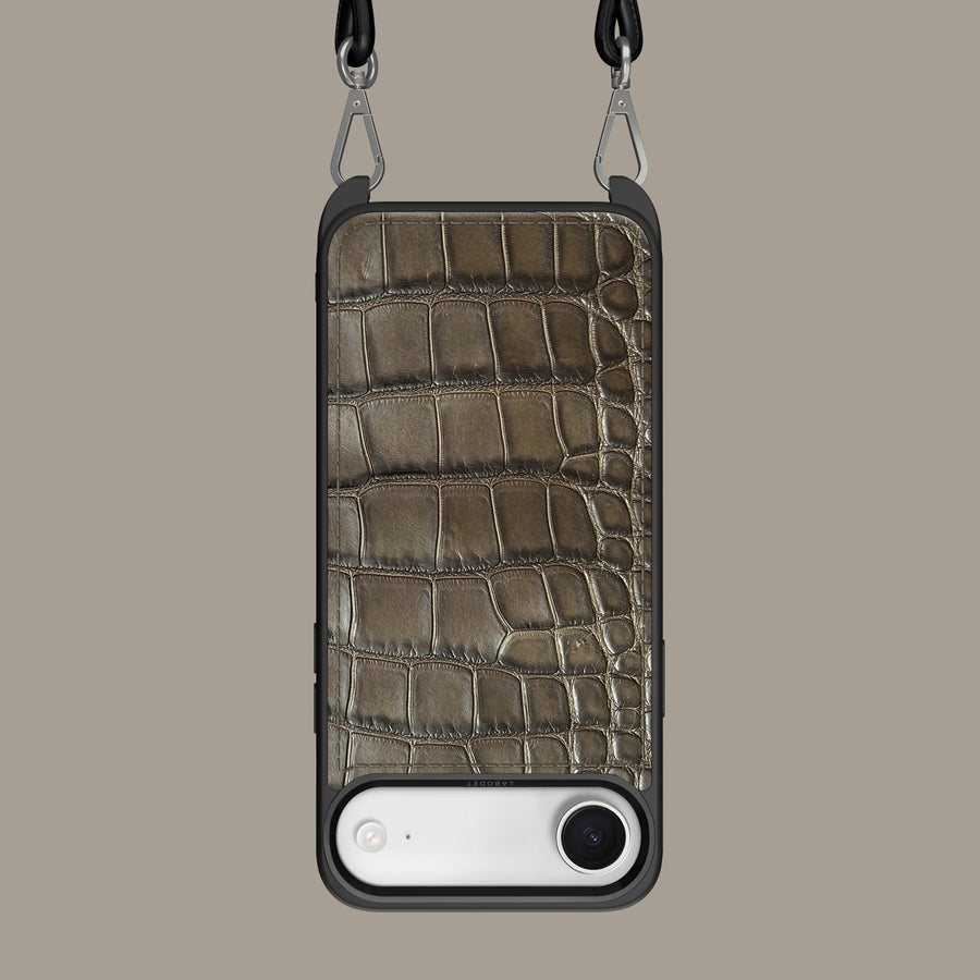 Crossbody Sport Case 1/1 Kaki-Brown For iPhone 17 Air In Alligator