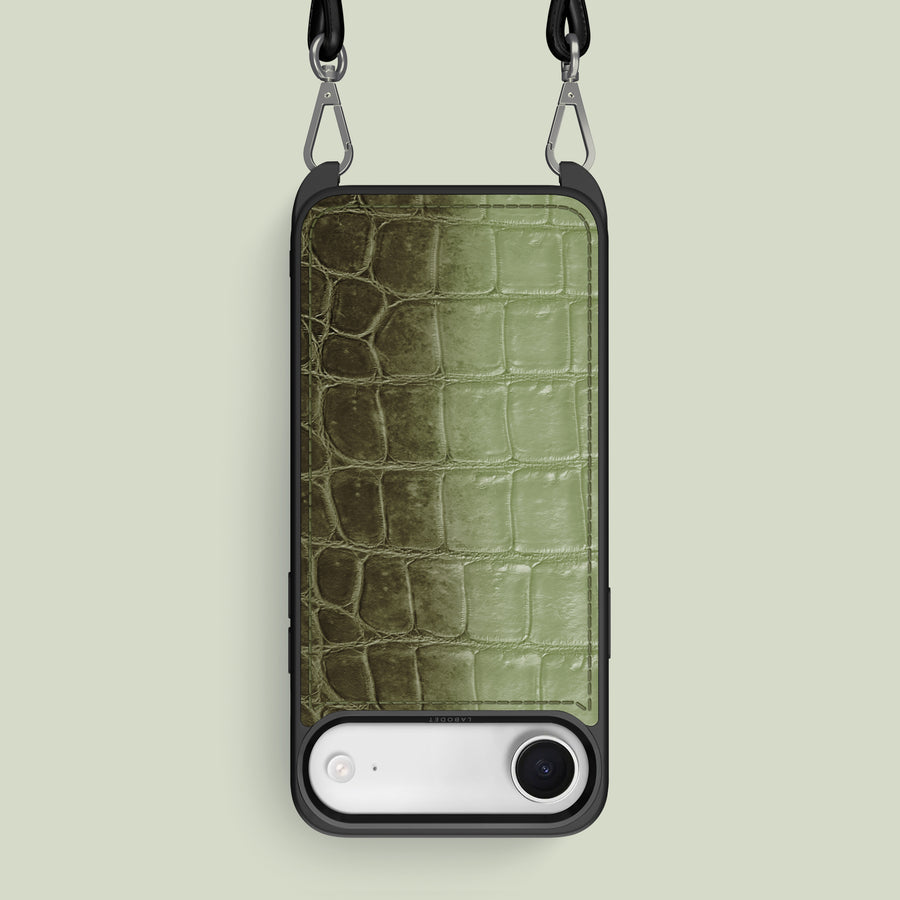 Crossbody Sport Case Celadon Green For iPhone 17 Air In Himalayan Crocodile