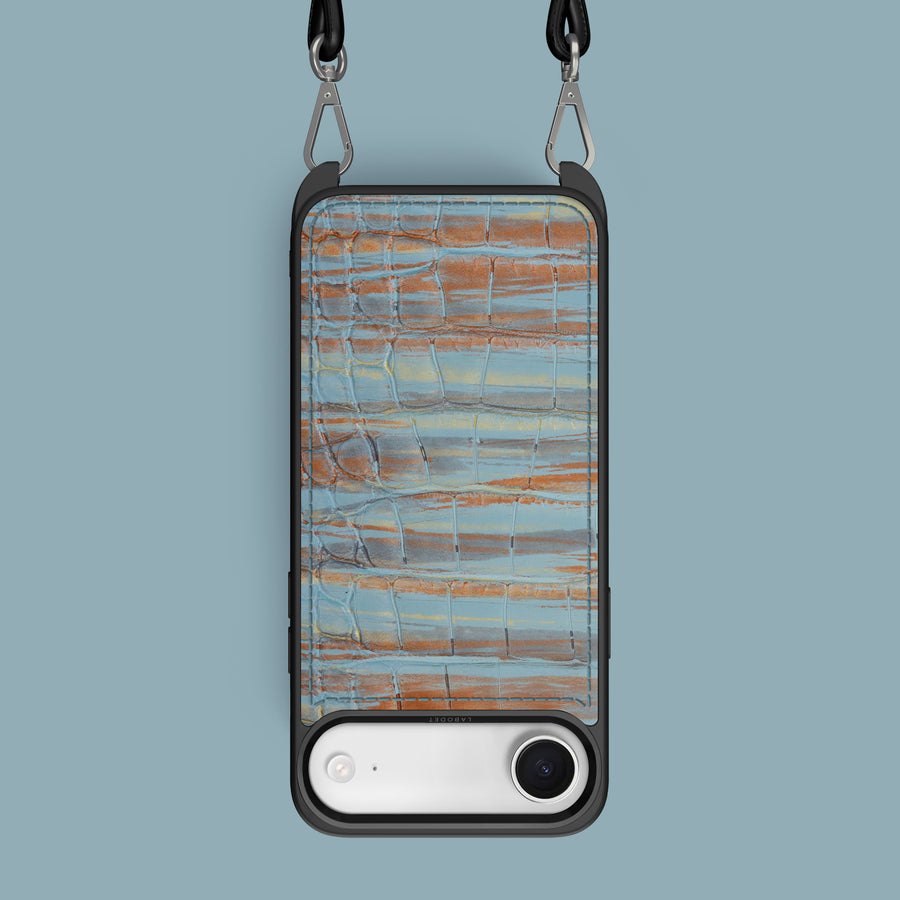 Crossbody Sport Case 1/1 Copper Blue For iPhone 17 Air In Alligator