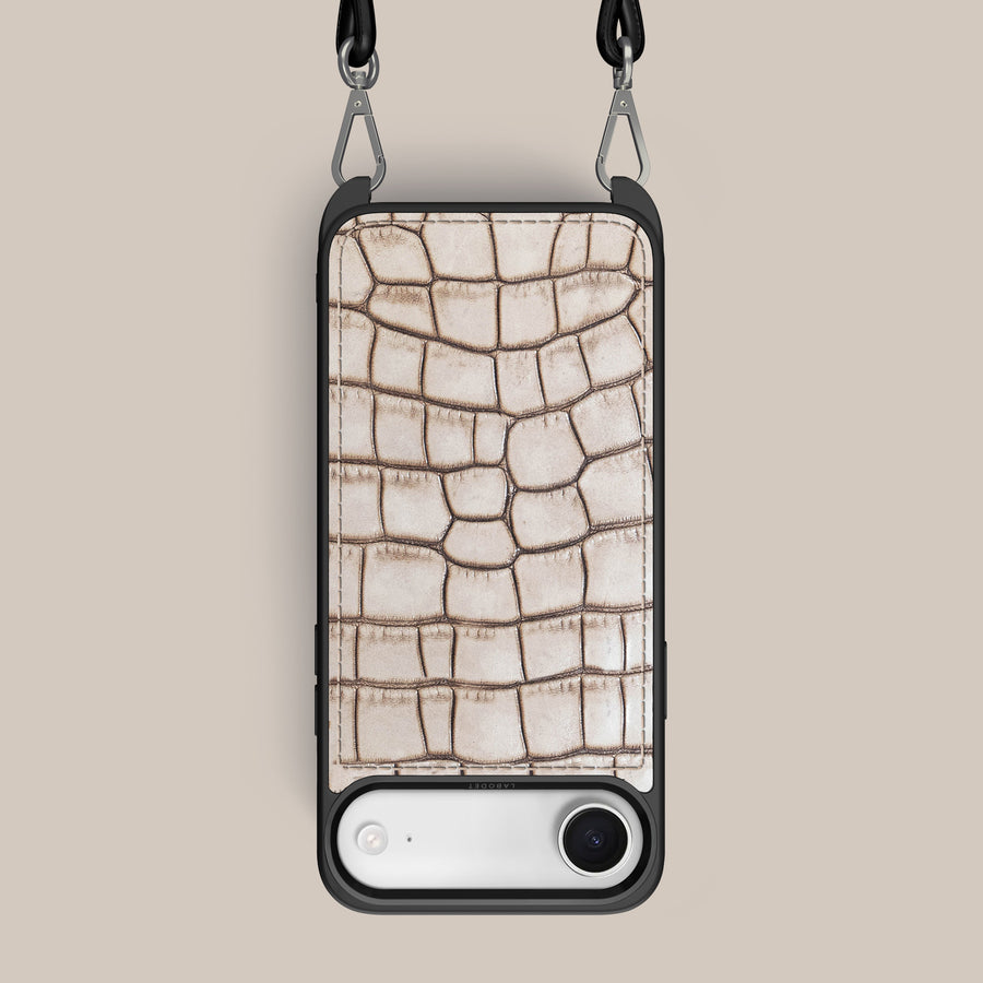 Crossbody Sport Case 1/1 Cafe Creme For iPhone 17 Air In Alligator