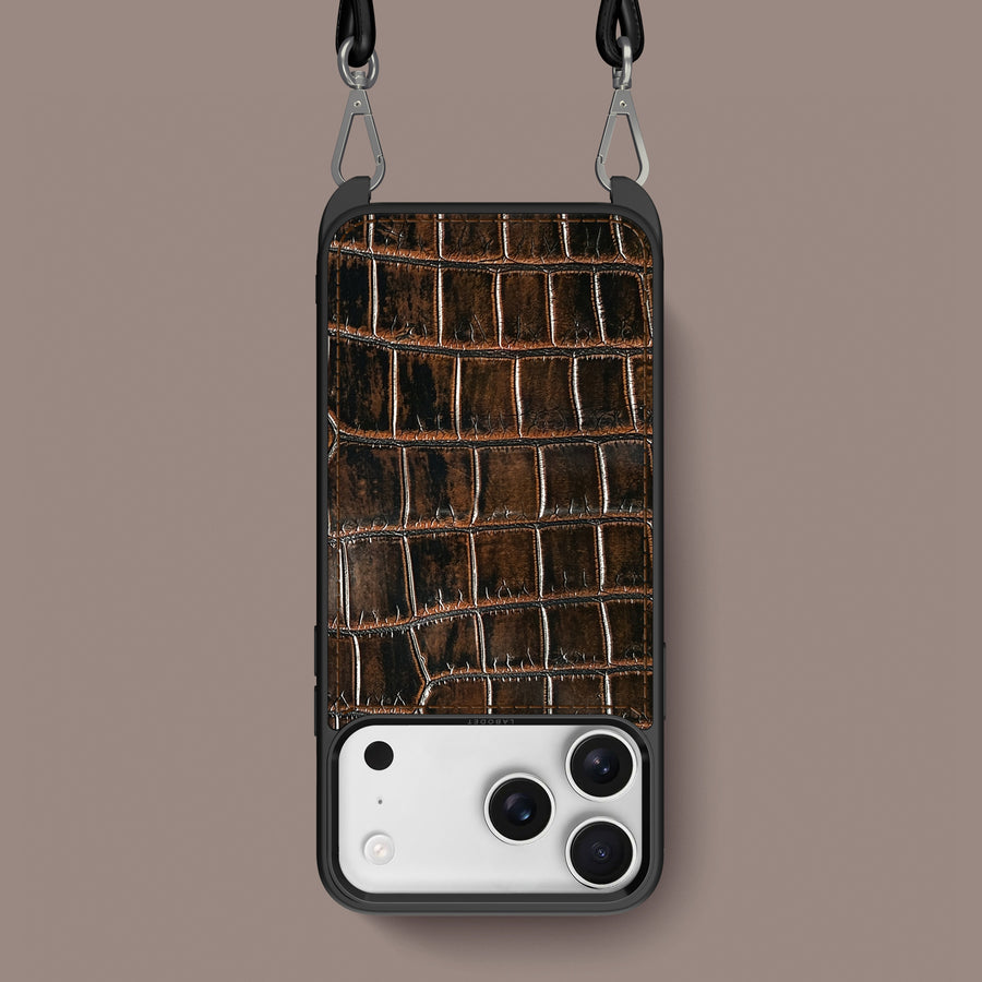 Crossbody Sport Case 1/1 Expresso For iPhone 17 Pro Max In Alligator