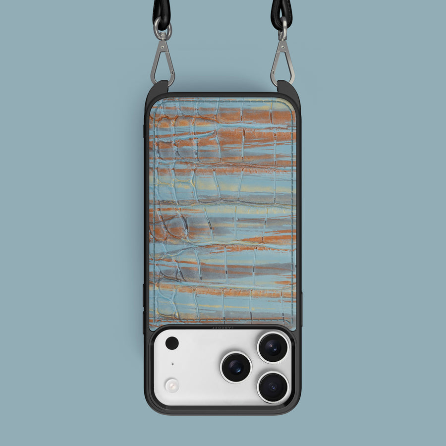 Crossbody Sport Case 1/1 Copper Blue For iPhone 17 Pro Max In Alligator