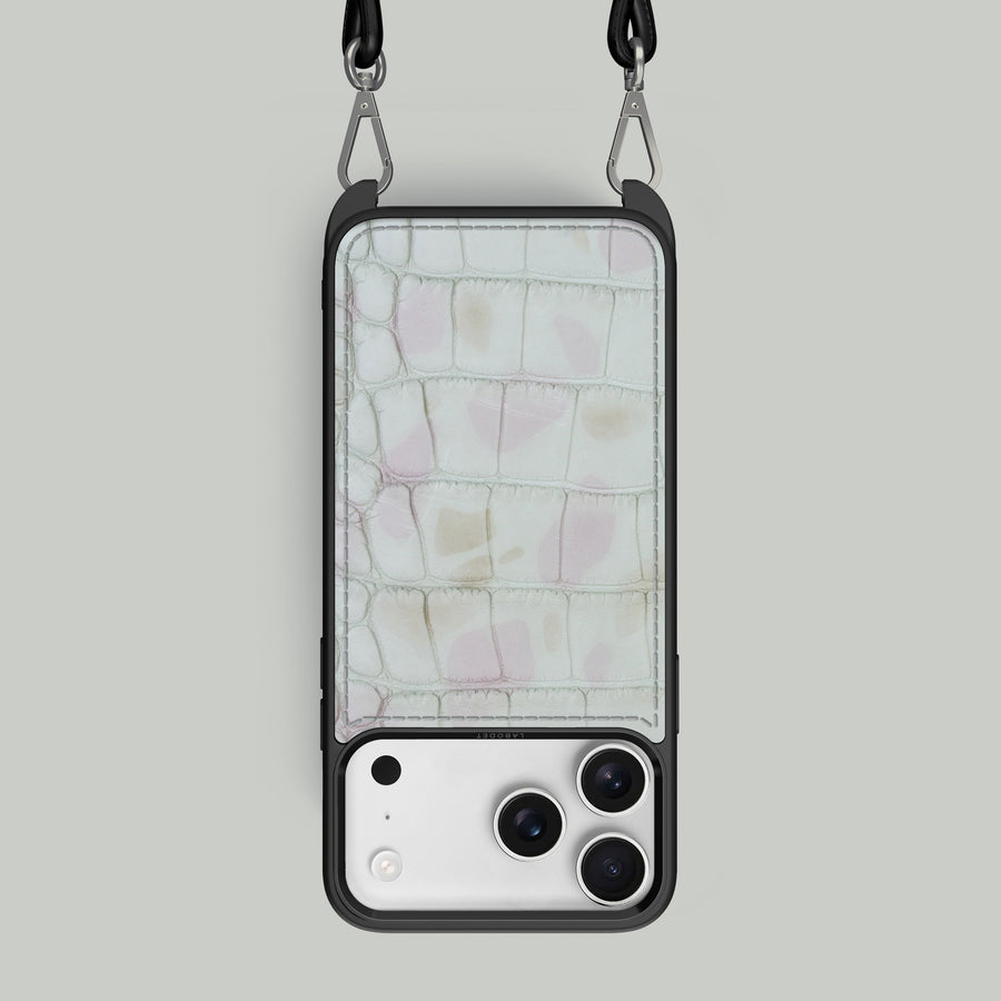 Crossbody Sport Case 1/1 Marshmallow For iPhone 17 Pro Max In Alligator