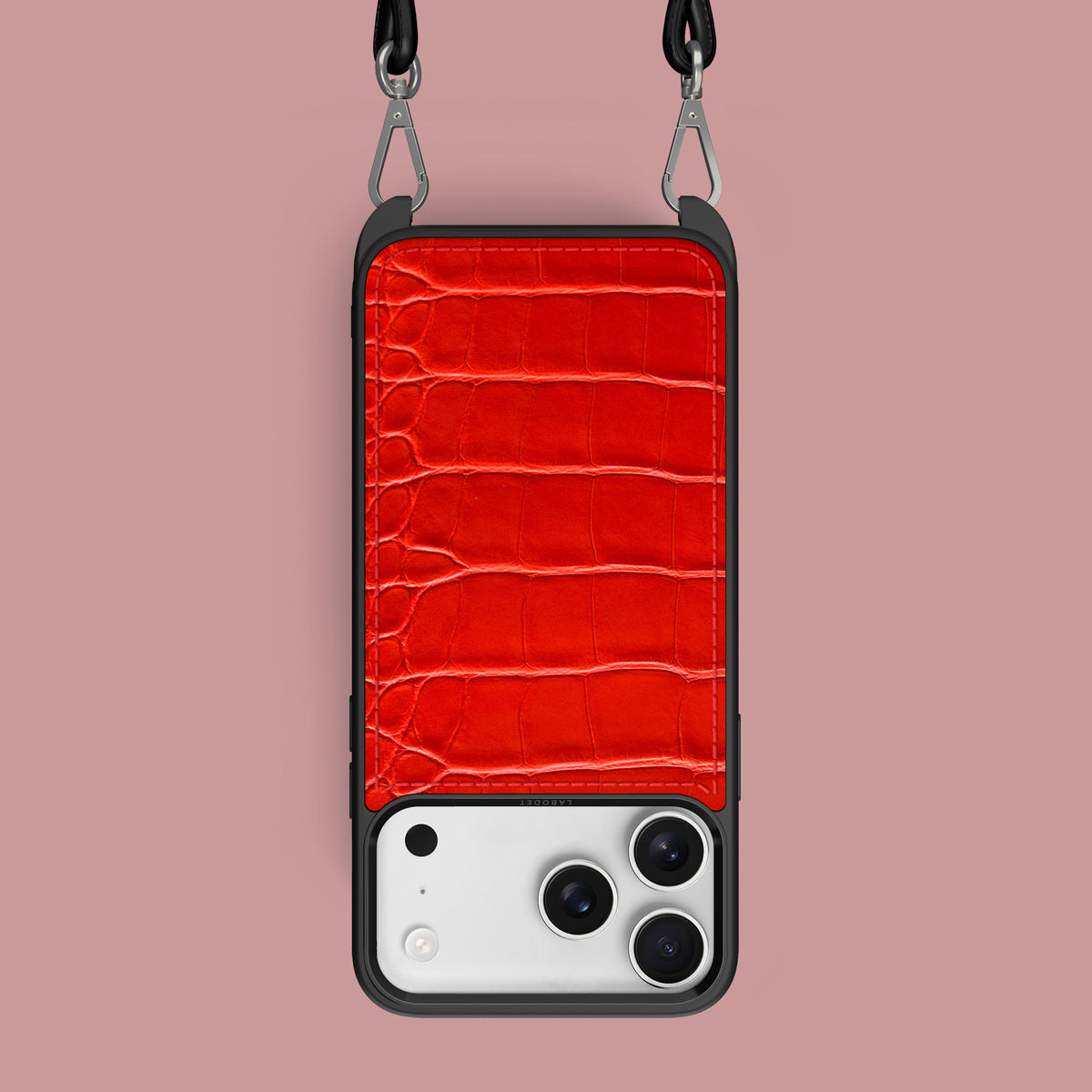 Deep Coral iPhone 17 Pro Max Alligator Crossbody Sport Case -1 | Deep-Coral