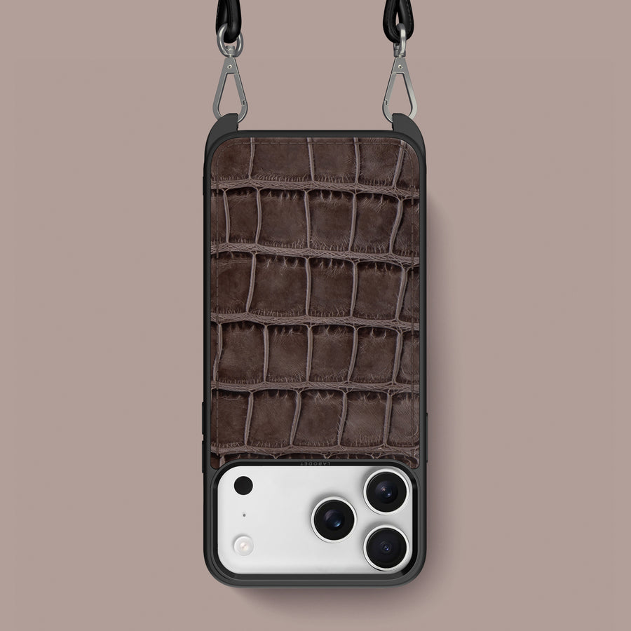 Crossbody Sport Case 1/1 Iced-Chocolate For iPhone 17 Pro Max In Alligator