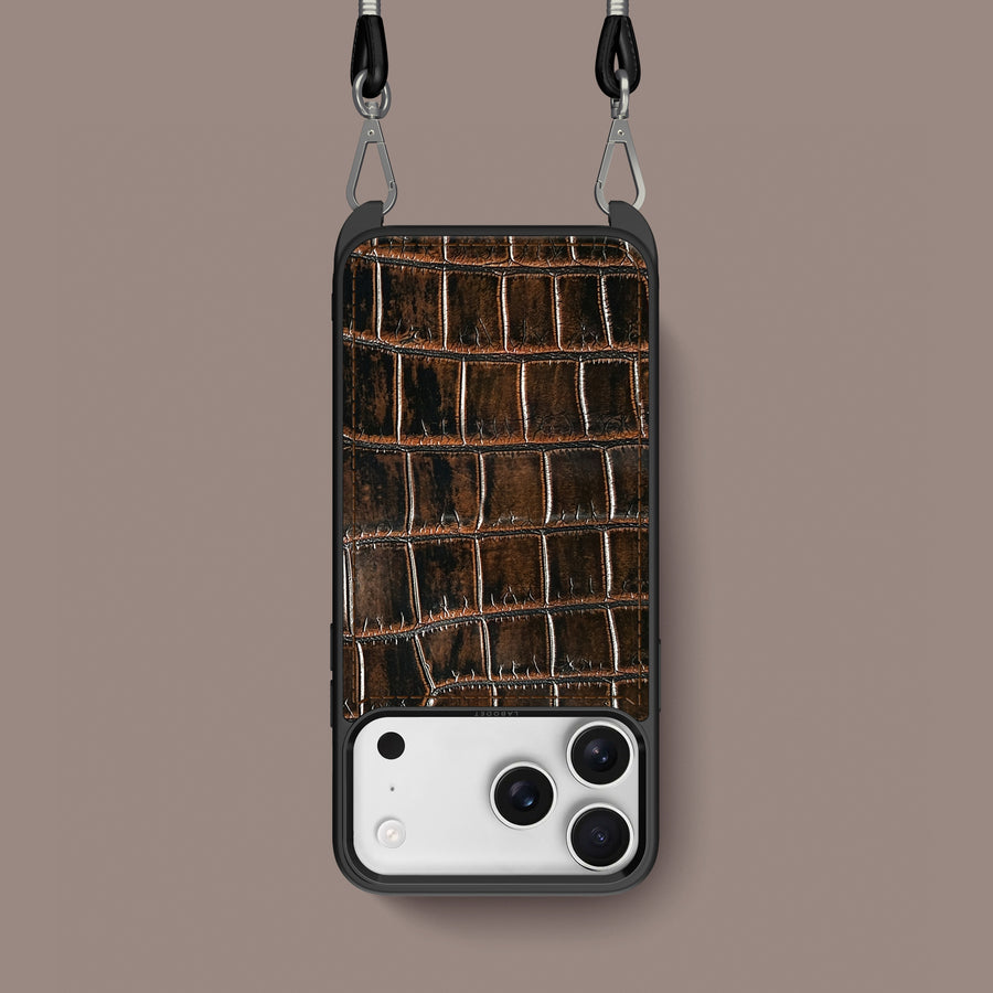 Crossbody Sport Case 1/1 Expresso For iPhone 17 Pro In Alligator