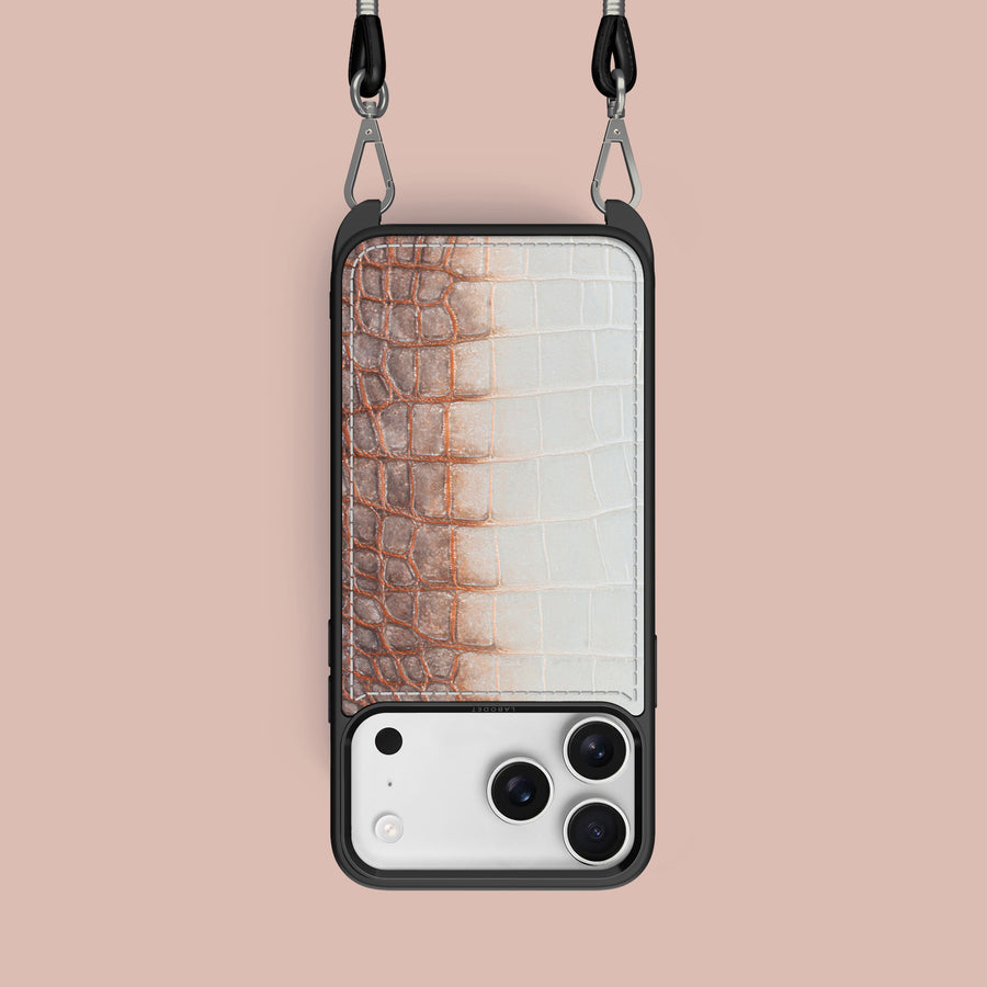 Crossbody Sport Case 1/1 African For iPhone 17 Pro In Himalayan Crocodile