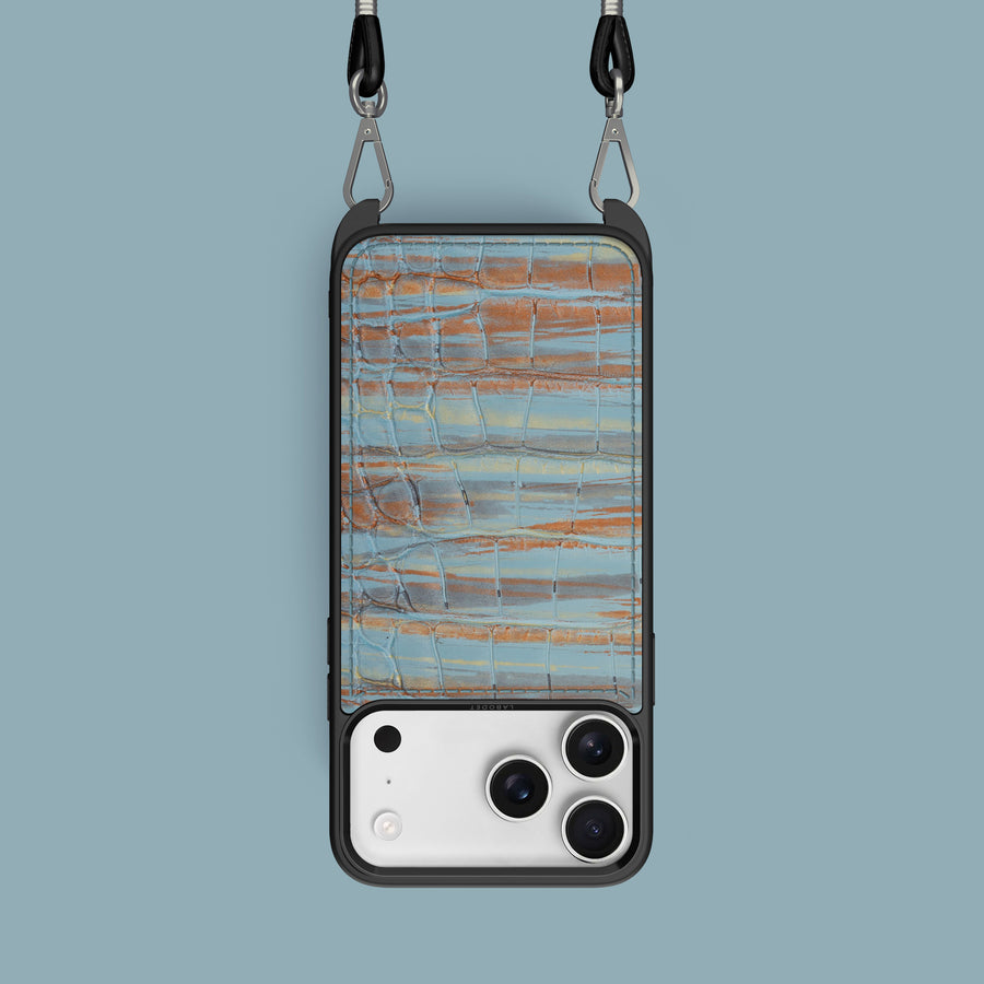Crossbody Sport Case 1/1 Copper Blue For iPhone 17 Pro In Alligator