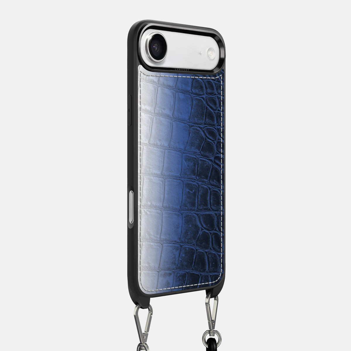 Navy Blue iPhone 17 Air Sport Case In Himalayan Crocodile -2 | Navy-Blue