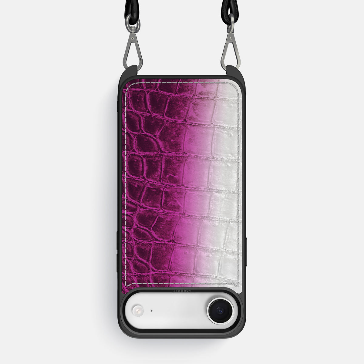 Fuchsia iPhone 17 Air Sport Case In Himalayan Crocodile -1 | Fuchsia