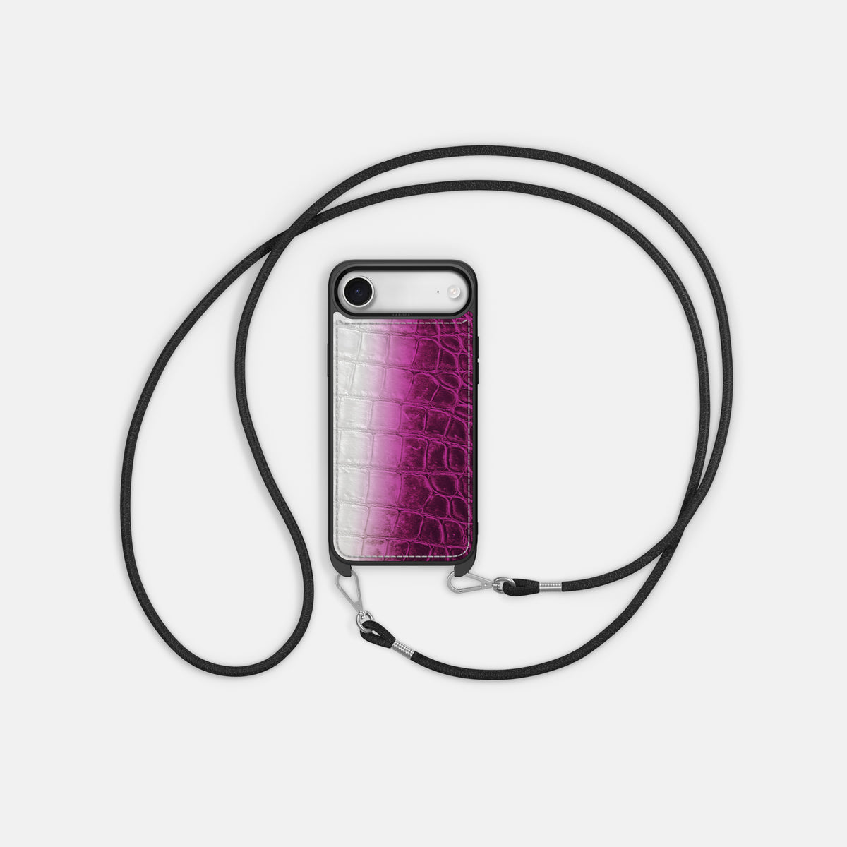 Fuchsia iPhone 17 Air Sport Case In Himalayan Crocodile -5 | Fuchsia