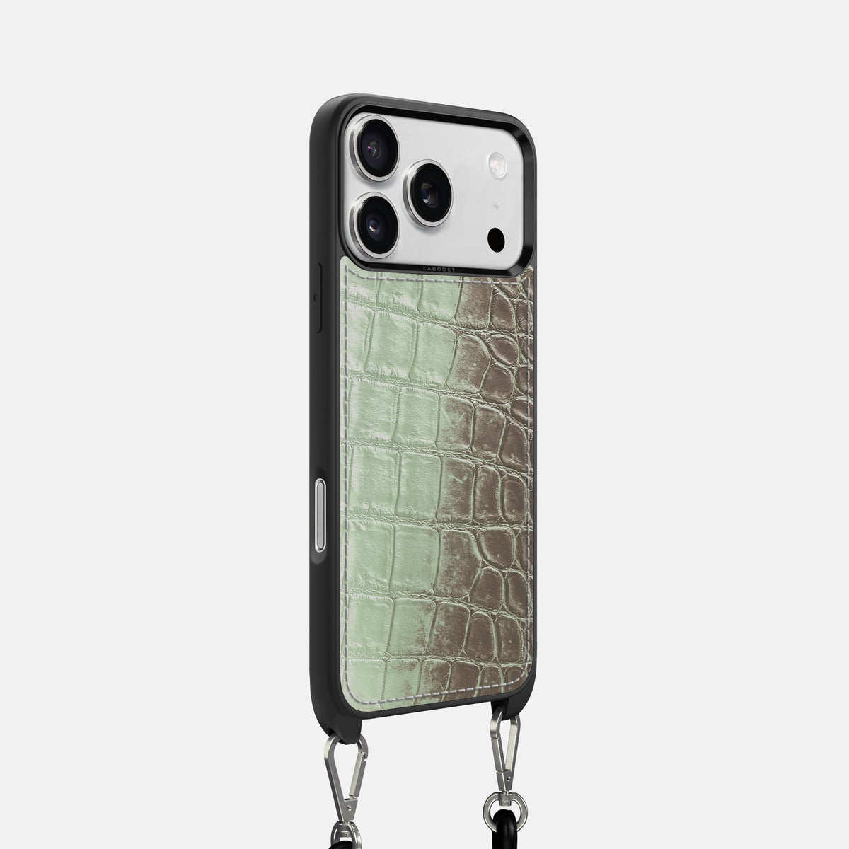 Crossbody Sport Case For iPhone 18 Pro In Himalayan Crocodile -2 | Pistachio