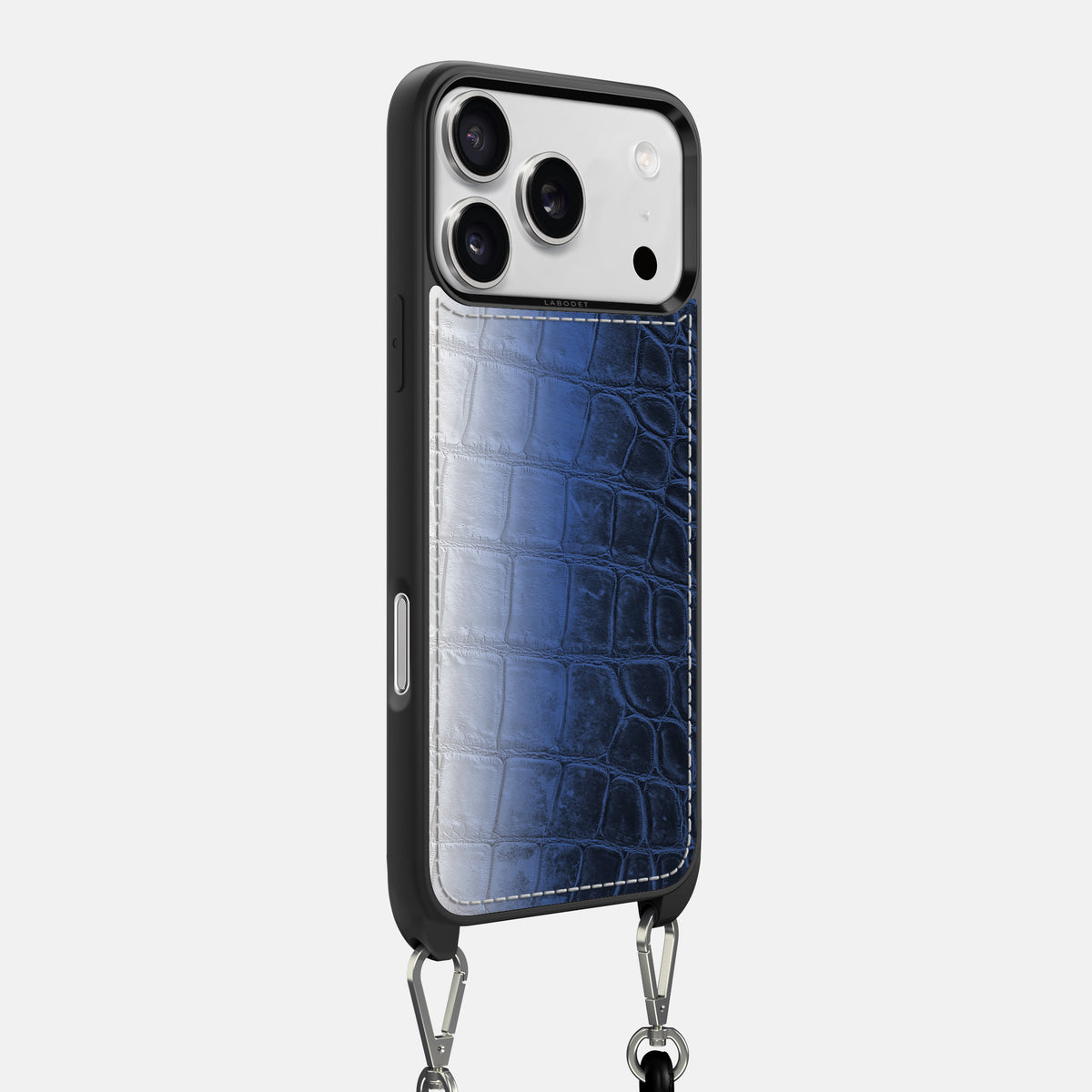 Navy Blue iPhone 17 Pro Max Sport Case In Himalayan Crocodile -2 | Navy-Blue