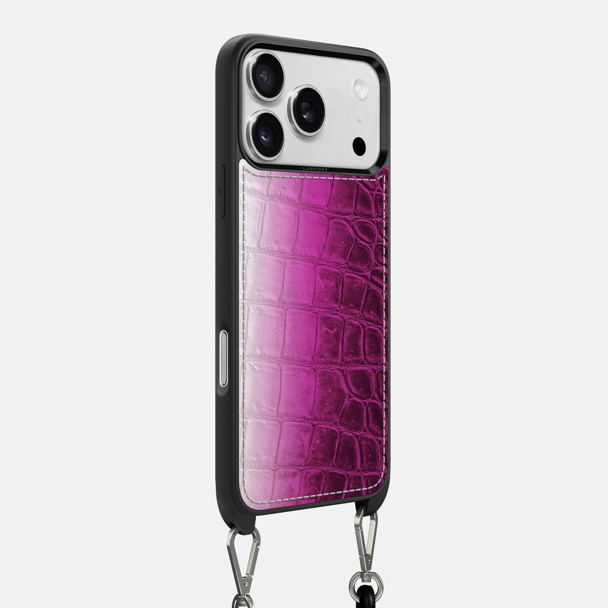 Fuchsia iPhone 17 Pro Max Sport Case In Himalayan Crocodile -2 | Fuchsia
