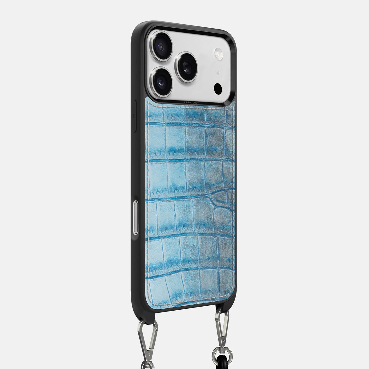 Crossbody Sport Case For iPhone 18 Pro Max In Himalayan Crocodile -2 | Ice-Blue