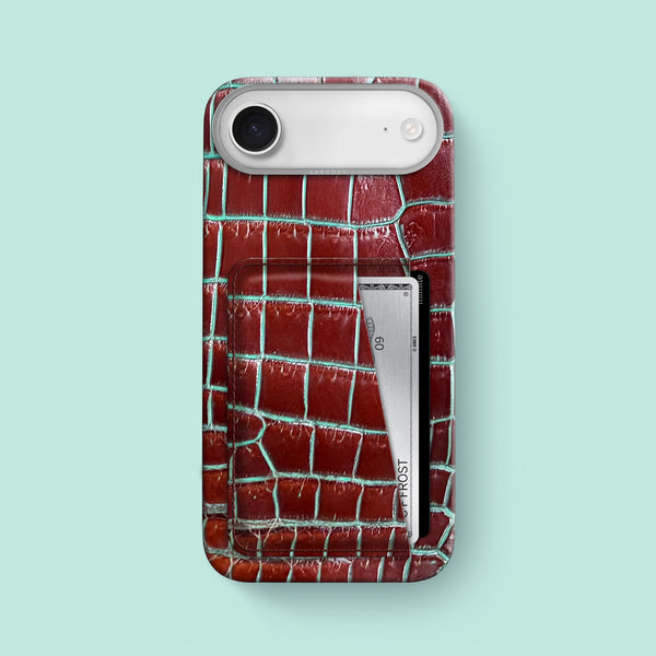 Double Card Case 1/1 Clay Court For iPhone 17 Air In Alligator