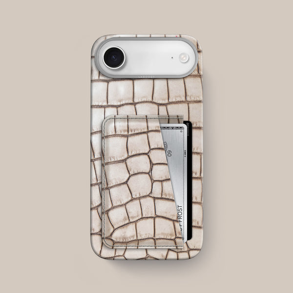Double Card Case 1/1 Cafe Creme For iPhone 17 Air In Alligator